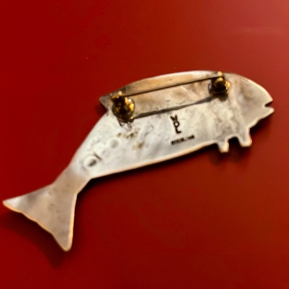 SS Native American style fish pin - Picture 3 of 5